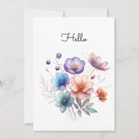 Floral Bouquet Watercolor Illustration Customize