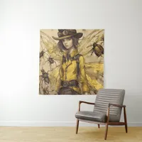 Steampunk Insect Lady Tapestry