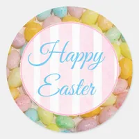 Happy Easter Pastel Jelly Bean Stickers