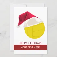 Christmas volleyball Ball Santa Hat Greeting Cards