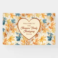 Maple Leaves Thankful Thanksgiving Brunch Dinner Banner