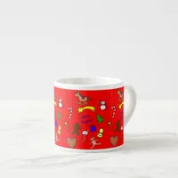 Cute christmas doodles espresso cup