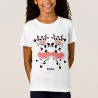 Cute and funny dancing cows     T-Shirt