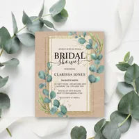 BUDGET Rustic Eucalyptus Kraft Bridal Shower 