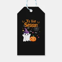 Tis Season Pumpkin Retro Groovy Vintage Halloween Gift Tags