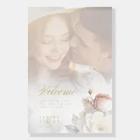 Floral Drama Wedding Photo Welcome ID1022 Foam Board