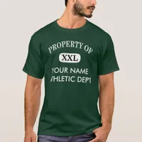Property of XXL Your Name White Text Unisex T-Shirt