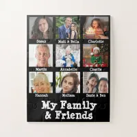 Family, Friends Name & Photo Black Dementia Memory Jigsaw Puzzle