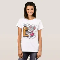 Adorable Grey Mouse Making Coffee T-Shirt