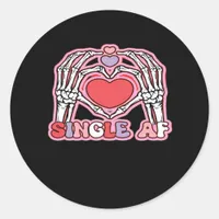 Hands Halloween Classic – Spooky Skeleton Design Classic Round Sticker