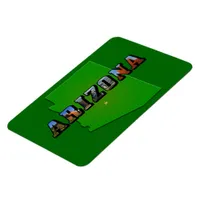 Arizona Map and Picture Text Magnet