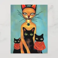 Cats by AI Postcard