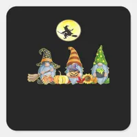 Happy Fall Y’all Cute Halloween Gnomes It’s Fall Y Square Sticker