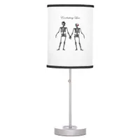 Gothic Skeleton Couple (Old Pink) Classic Table Lamp