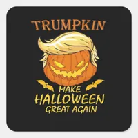 Trumpkin Make Halloween Great Again – Retro Pumpki Square Sticker