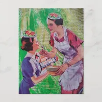 Silly Salad Hats collage Postcard