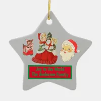 Joy to the World Vintage Christmas Monogram | Ceramic Ornament