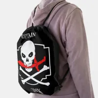 Personalized Jolly Roger (Cutlass)  Drawstring Bag