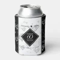 Elegant 60th Diamond Wedding Anniversary Can Cooler