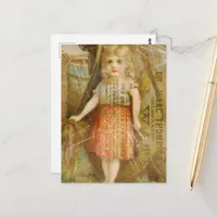 Vintage Advert Collage Child Grunge Postcard