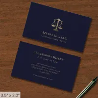 Blue Gold Justice Legal Business Card