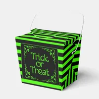 Slime Green Trick or Treat  Favor Boxes