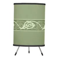 Celtic Knotwork Fish in Green  Tripod Lamp