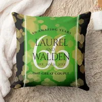 Elegant 66th Titanite Wedding Anniversary Throw Pillow