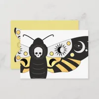 Mystical Celestial Gold Moths Business Card