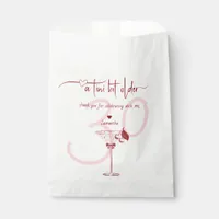 Tini Bit Older Modern Bow Cherry Martini Birthday Favor Bag