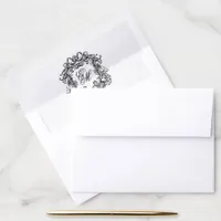 Elegant Monogram Wedding Crest Envelope Liner