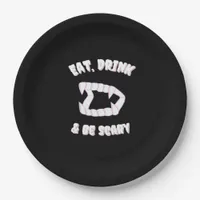 Eat Drink Be Scary Vampire Minimalist Paper Plates