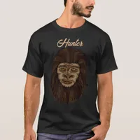 Hand drawn Bigfoot Sasquatch Swamp Ape Hunter T-Shirt