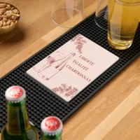 Liberté Égalité Chardonnay Funny Wine Illustration Bar Mat