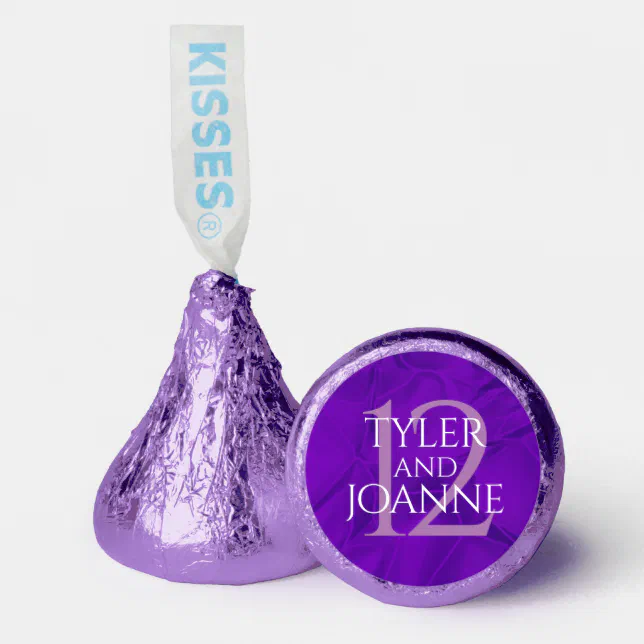 Elegant 12th Silk Wedding Anniversary Celebration Hershey®'s Kisses®