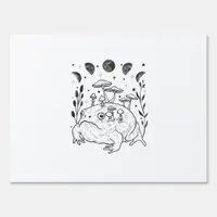 Academia Moon Witchy Goblincore Aesthetic Frog Sign