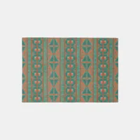 Southwest Teal Copper Geometric Pattern 2x3 ft Rug