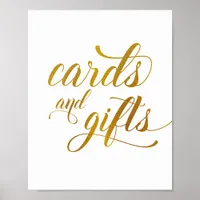 Cards & Gifts Wedding & Shower Sign | Gold Foil