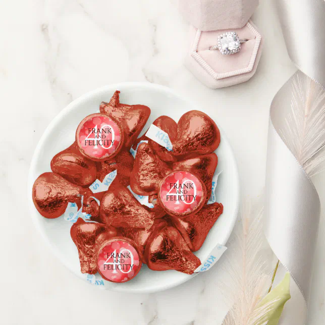 Elegant 40th Ruby Wedding Anniversary Celebration Hershey®'s Kisses®