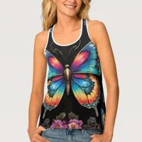Butterfly Art Neon Oil-Painting  Tank Top