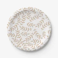 Elegant Watercolor Leaf Thanksgiving Plates