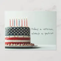 Patriot Birthday Cake Postcard