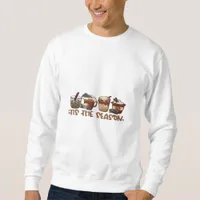 Skeleton Coffee Cups Coffee Lover Sweatshirt