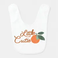 Little Cutie Clementine Baby Bib – Custom Orange 