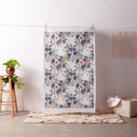 Watercolor Navy and Blush Floral Fabric