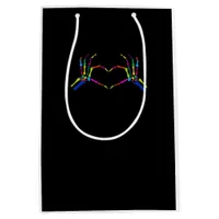 Cute Skeleton Sign Colorful Halloween Classic Medium Gift Bag