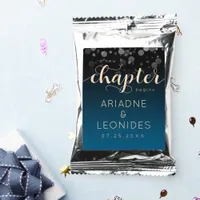 Elegant Peach Oceanic Blue Wedding A New Chapter Coffee Drink Mix