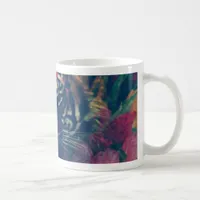 Tiger in the Floral Field Coffee Mug