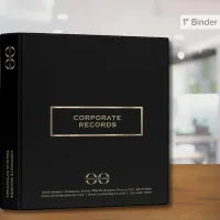 Corporate Record Book Binder with Custom Logo