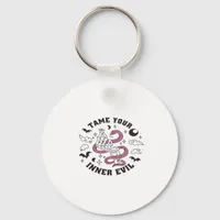 Skeleton Hand Making Heart  Keychain